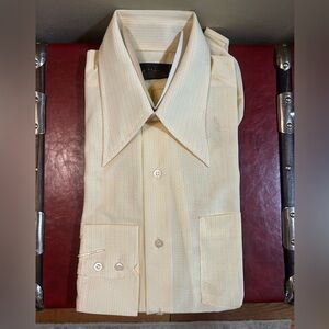 Le Mans Vintage Yellow Dress Shirt - READ DESCRIPTION - NEVER WORN